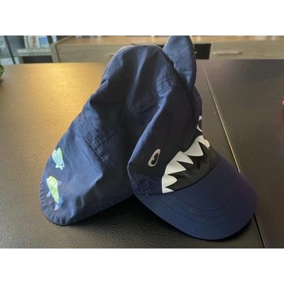 2T Boys Sun Hat, Navy, Shark