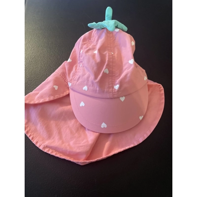 6-12m Girls Swim Hat, Pink, Hearts