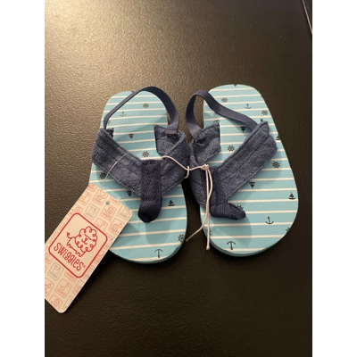 M (7/8) Toddler Boys Sandals, Blue, Nautical