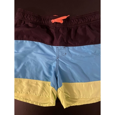 L Boys Swim Trunks, Black, Blue & Neon Green