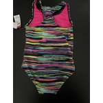 S Girls Bathing Suit, Multicolored, Striped