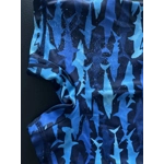 18-24M Boys Rash Guard Swimsuit, Blue & Navy, Sharks