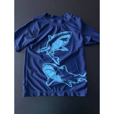 5 Boys Rash Guard, Navy, Sharks
