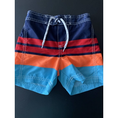 2T Boys Swim Trunks, Multicolored Stripes