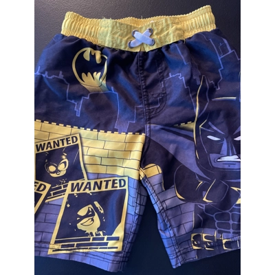 5 Boys Swim Trunks, Black & Yellow, Lego Batman
