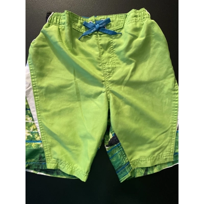 7 Boys Swim Trunks, Lime Green, Sharks