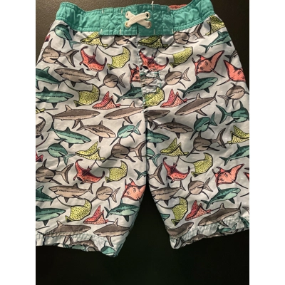 8/10 Boys Swim Trunks, Pale Blue, Sharks