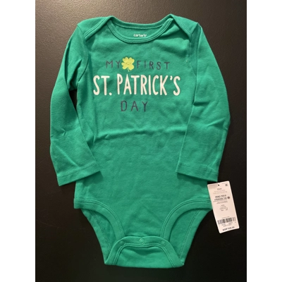18m Girls Onesie, Green, 1st St Patty’s Day