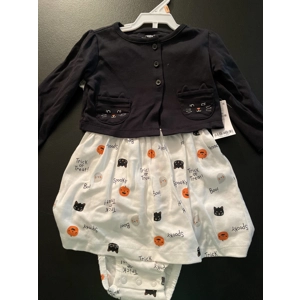 12M Girls 2pc Dress Set, Whi..