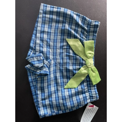 7/8 Girls Sleep Shorts, Blue Plaid