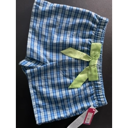 14/16 Girls Sleep Short, Blue Plaid