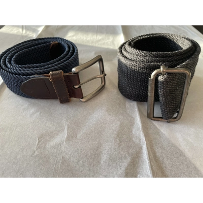 M Mens Belt 2pk, Navy & Black Canvas