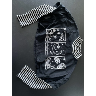 10/11 Girls Crop Top, Black, Elements