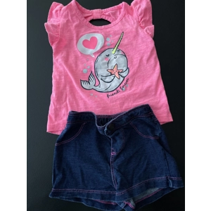 9m Girls Summer Outfit, Pink..