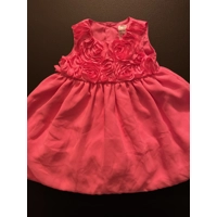 6m Girls Sleeveless Dress, Bright Pink