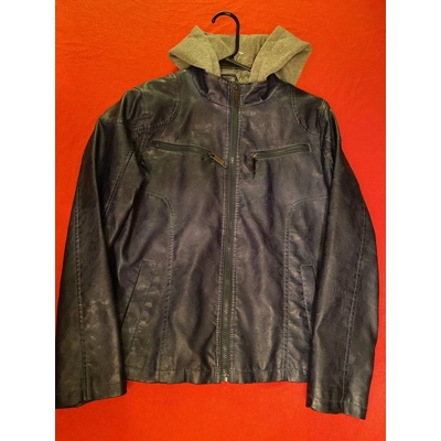 14/16 Youth Size, Jacket, Blue Faux Leather