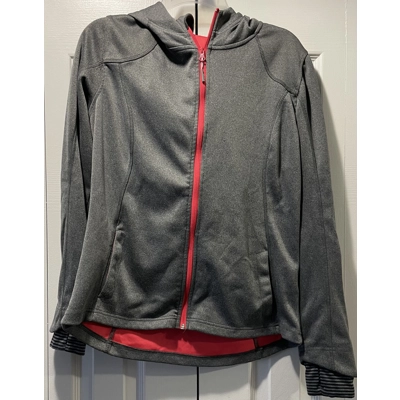 XL Girls Zip Up Hoodie, Gray