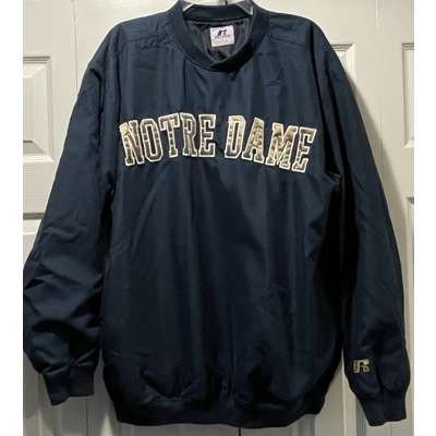 L Mens Lightweight Pullover, Navy, Notre Dame