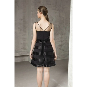 Black party dress with details
