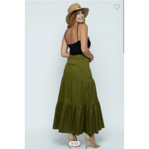 Subtle Ruffles Maxi Skirt