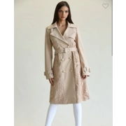 Almond solid Trench coat