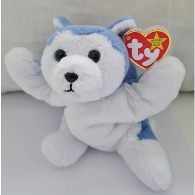OFFICIAL TY BEANIE BELLIES 'NANOOK' HUSKY II REG 6" SOFT TOY