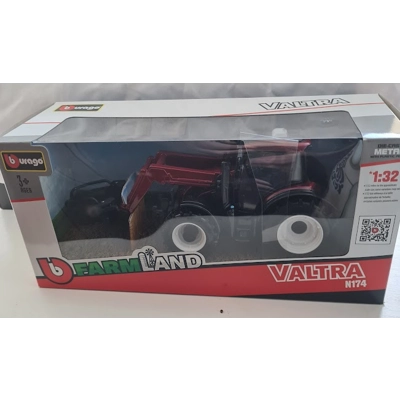 Bburago Valtra Farm Tractor N174 w/Front Loader 1:32 Diecast Model B18-44082