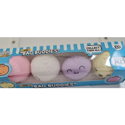 4 Pack of Mini Bao Buddies Squishy Sensory Toys