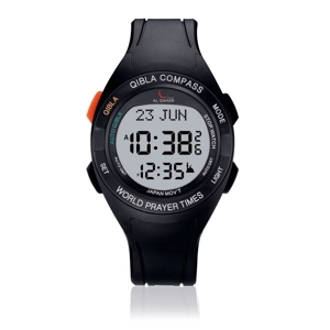 AL-SAHAR Qibla Watch Black-White colour