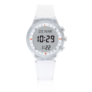 AL-SAHAR Sport Azan Watch White Colour