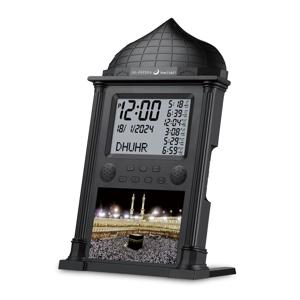 Al-Fatiha Wall Azan Clock Black