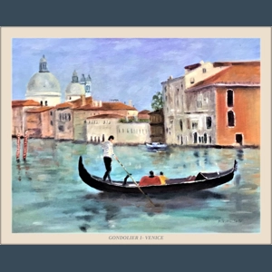 Gondolier 1-Venice - Unframed - Mitchell Smith- SOLD