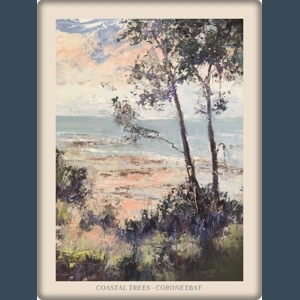 Coastal trees - Coronet Bay - Unframed - Pam Herman