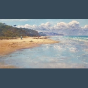 Wet sand reflections - Moggs Creek   (unframed) -,SOLD