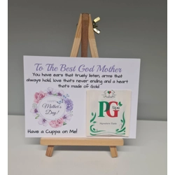 To The Best God Mother Tea Card