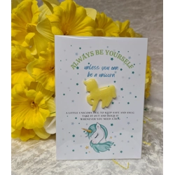 Unicorn Hug Charm - Teal/Blue