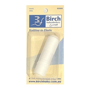 Birch Knitting-in Elastic White 200m