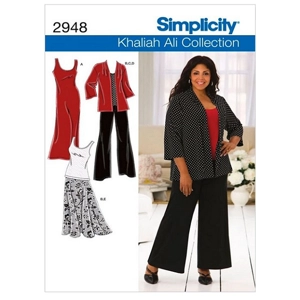 Simplicity 2948 Women's Knit Dress, Jacket, Pants and Skirt