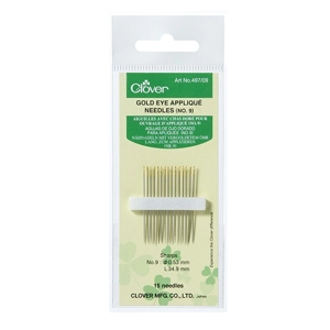Clover Gold Eye Applique Needles No. 10