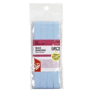 Birch Bias Binding Poly/Cotton 12mm Sky
