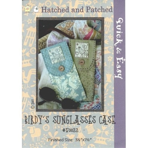 Hatched and Patched Pattern Birdy's Sunglasses Case