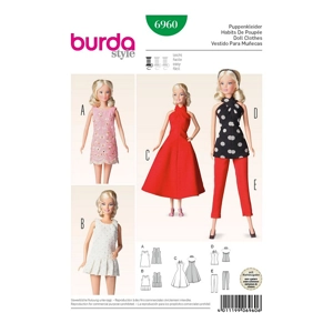 Burda 6960 Dolls Clothes Pattern