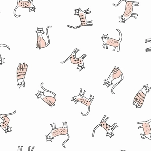 Feline Myself Cats Fabric 110cm x 25cm