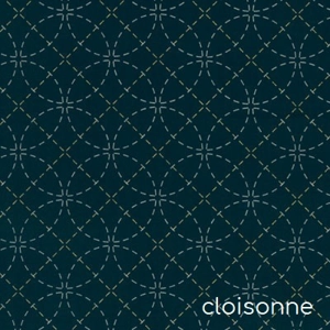 Sashiko Fabric Panel Cloisonne