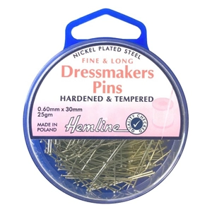 Hemline Dressmakers Pins 30mm x 0.60mm