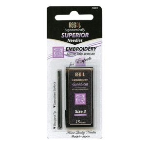 Regal Superior Embroidery Hand Needles Size 3
