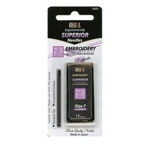 Regal Superior Embroidery Hand Needles Size 7