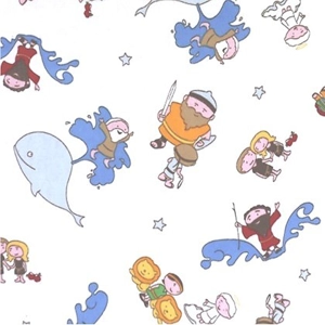 Bible Stories Flannelette Fabric
