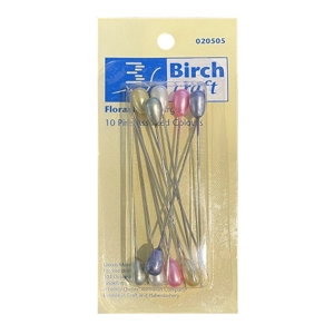 Birch Floral Pins Assorted Pack 10