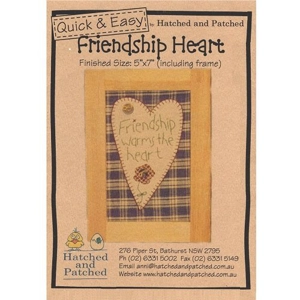 Hatched and Patched Pattern Friendship Heart